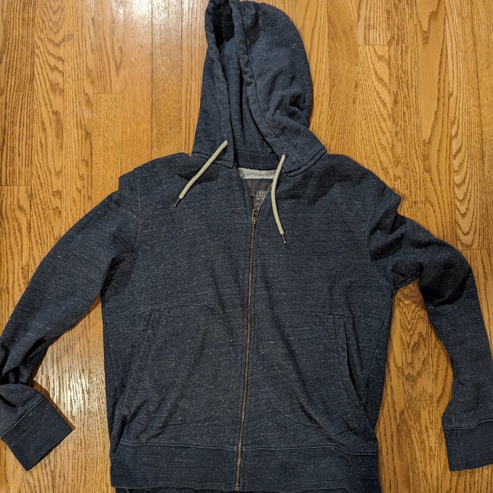 Blue Heather Zip up Hoodie